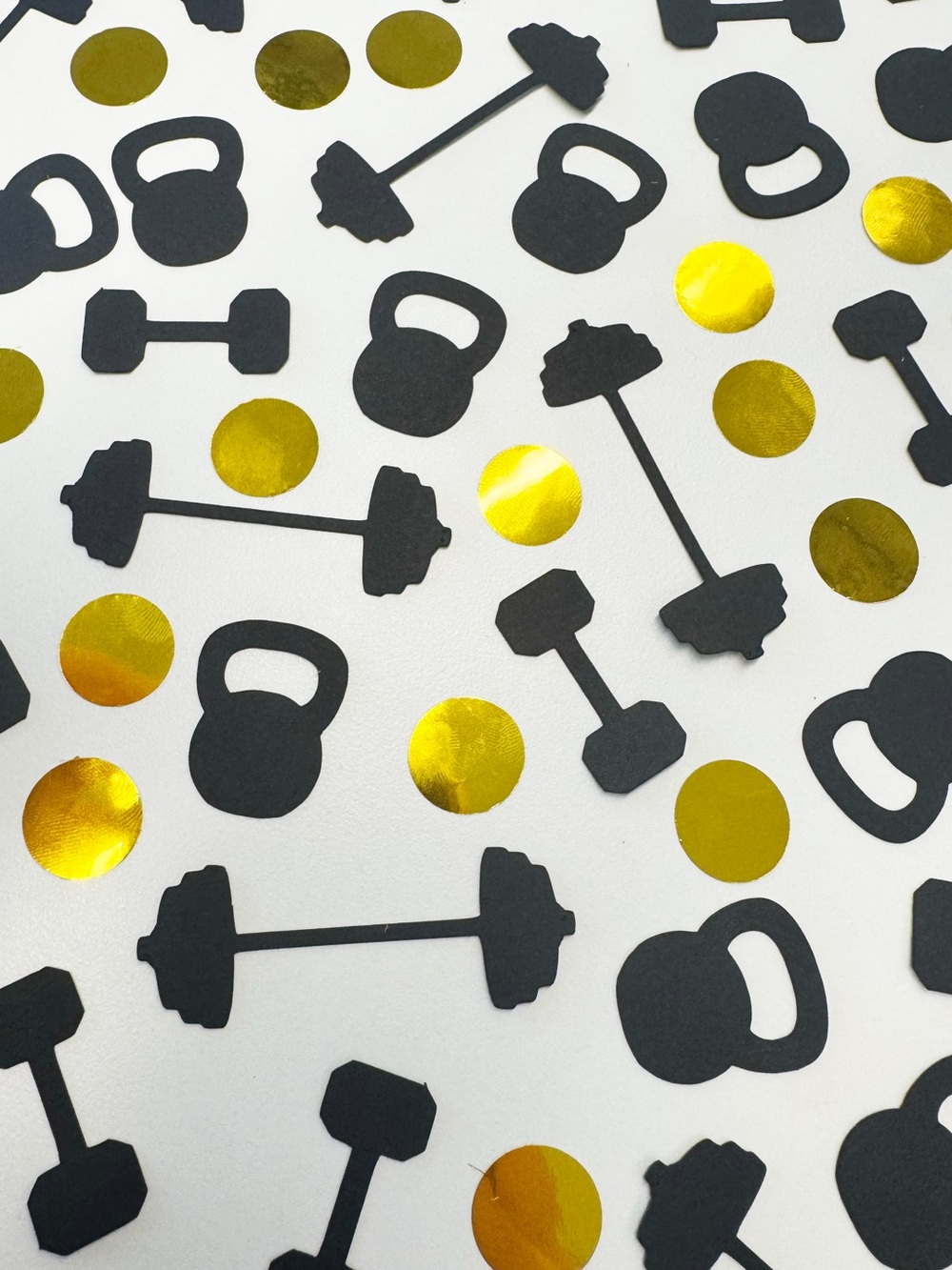 Fitness Confetti | Gym Party Decorations | 100 Piece Workout Confetti Mix |